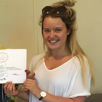 Ceri presenting certificate