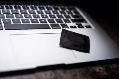 Laptop and condom